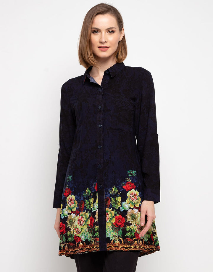 Novo Blouse Panjang Kembang 5968