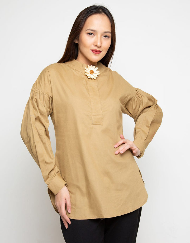 Novo Blus Detail Flower Brooch