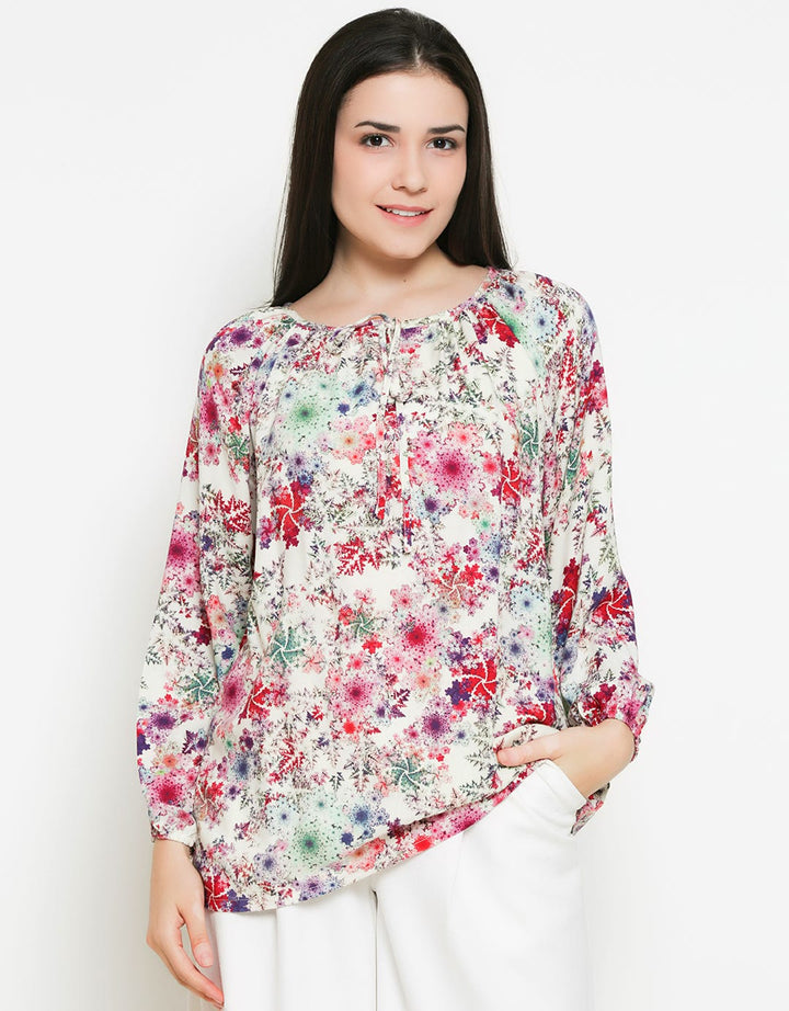 Novo Blus Wanita Morning Painted Flowers