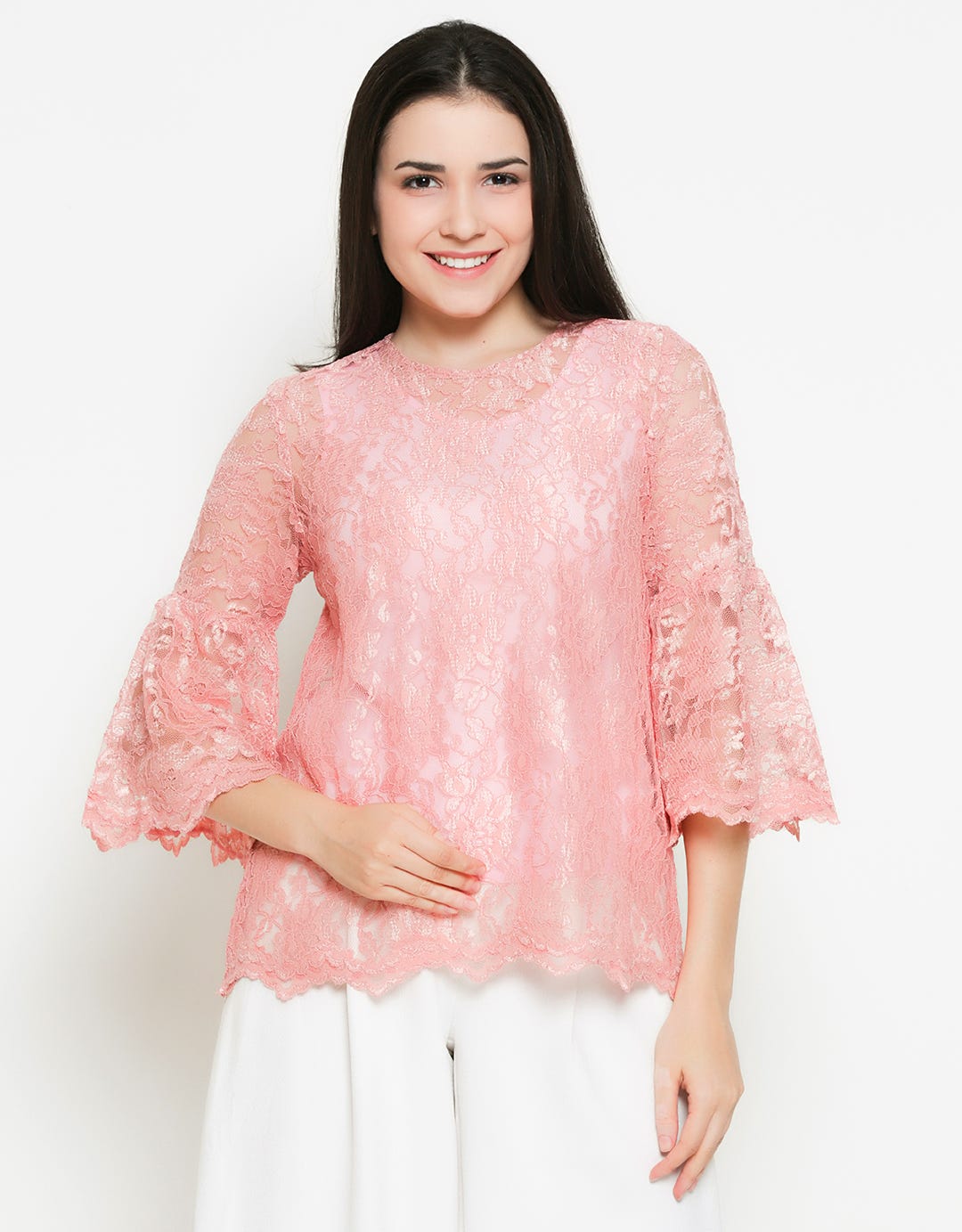 Novo Blus Wanita Sweet Lace