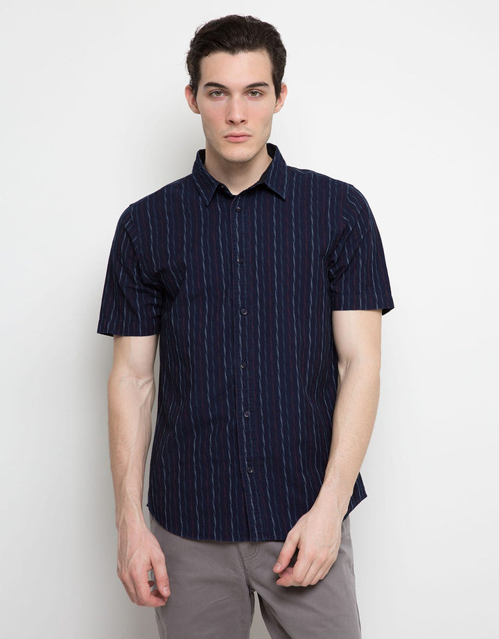 OTO ONO Kemeja Print Blurry Stripes