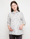 L/S TOP COT PR FLOWE