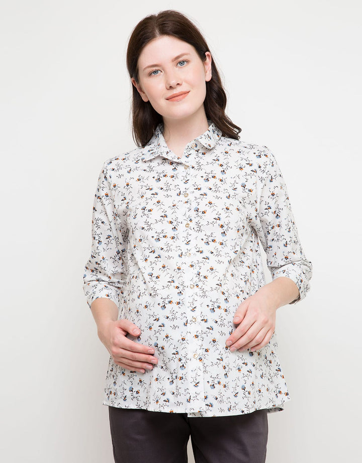 L/S TOP COT PR FLOWE