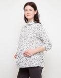 L/S TOP COT PR FLOWE