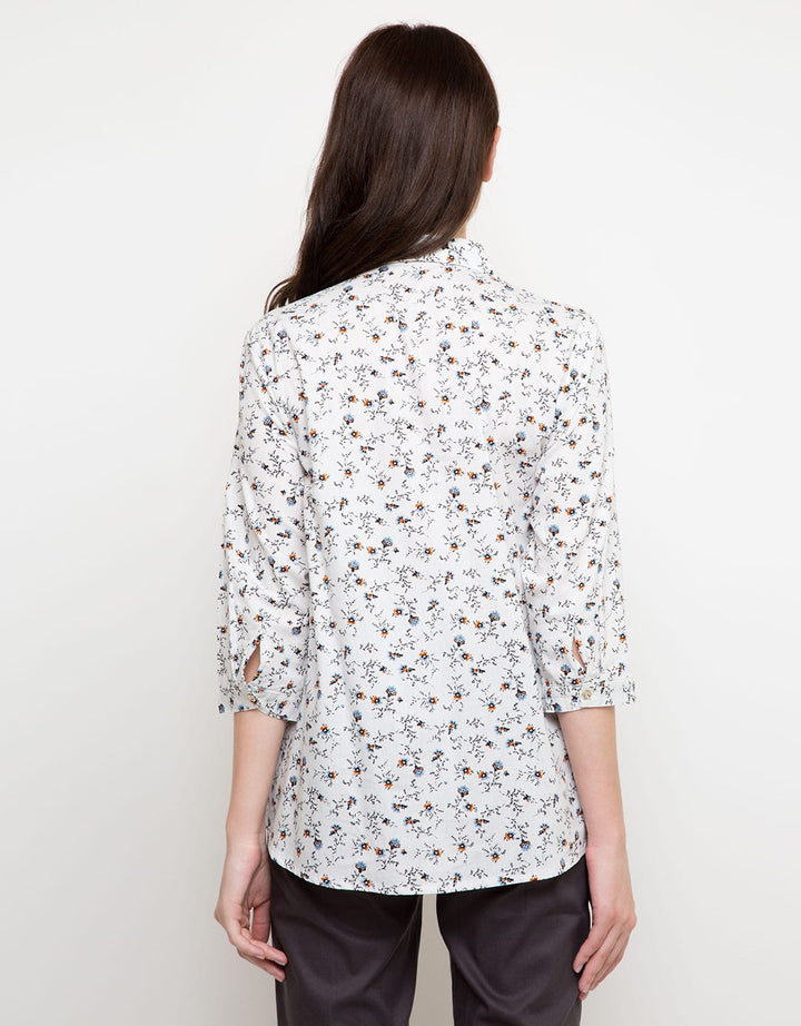 L/S TOP COT PR FLOWE