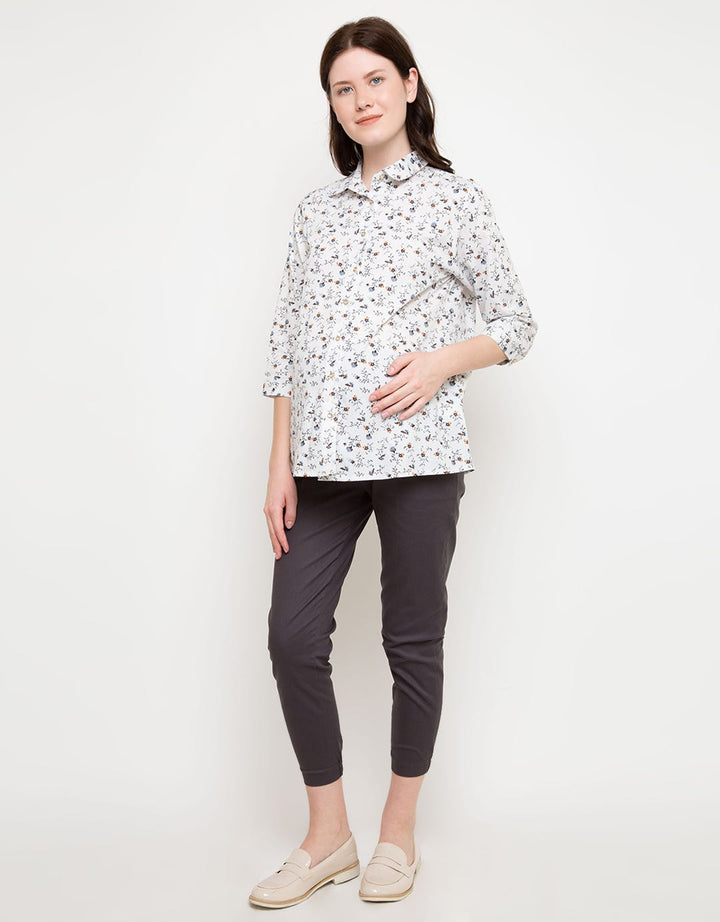 L/S TOP COT PR FLOWE