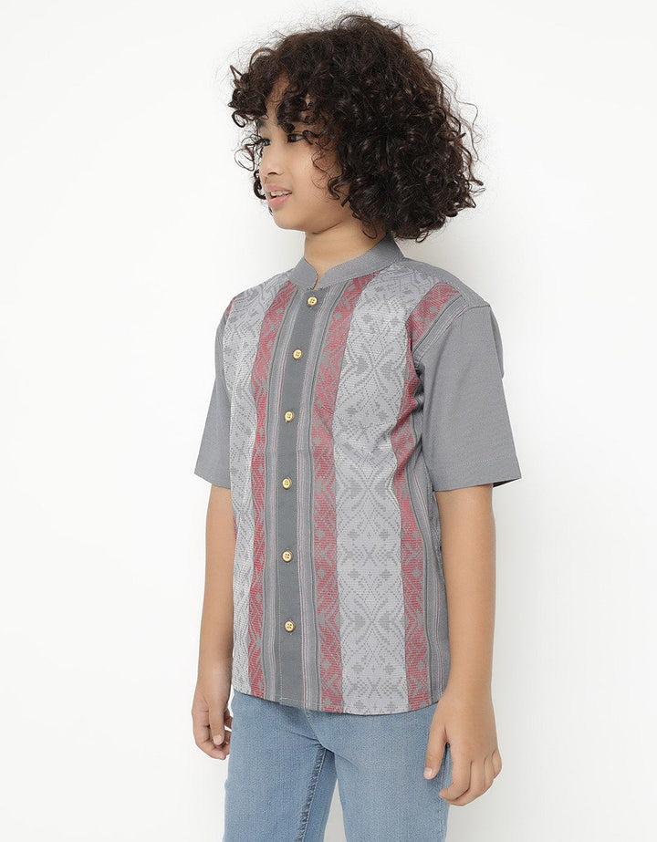 Pingu Kids Baju Koko Katun Printing Lengan Pendek