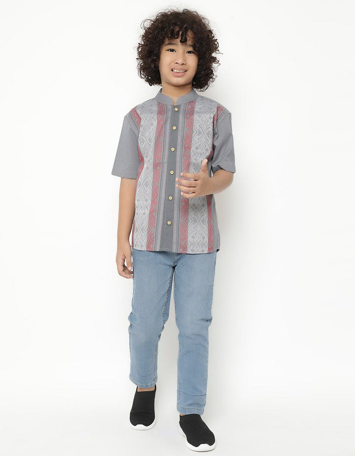 Pingu Kids Baju Koko Katun Printing Lengan Pendek
