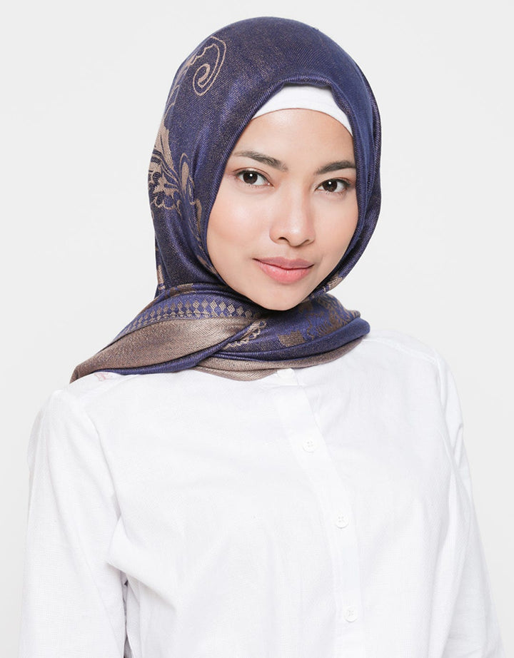 Hijabku Pashmina Print Rantai Bunga