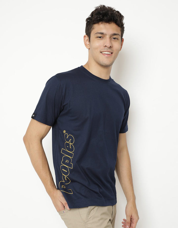 PEOPLES T-shirt Detail Print Side Brand