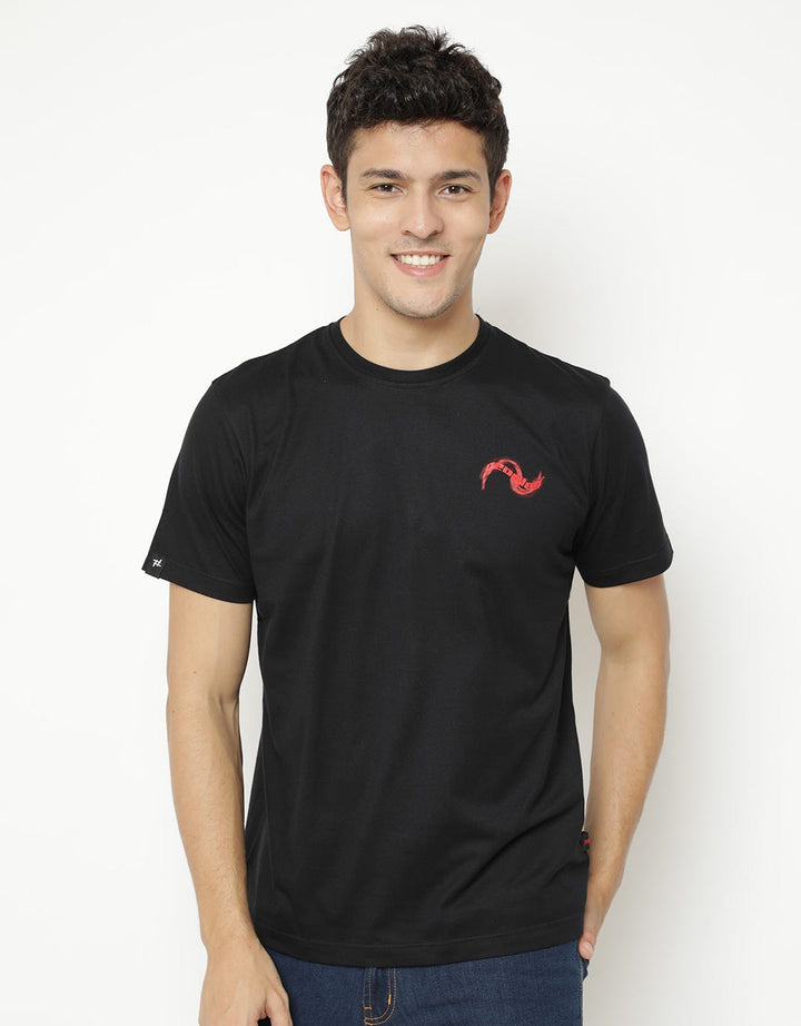 PEOPLES T-shirt Detail Print Wave Brand