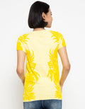 PEPONI Blouse with Palm Leaves Print Accent
