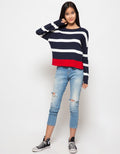Peponi Blus Wanita Bottom Contrast