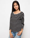 Peponi Blus Wanita Oversized Fun Stripes