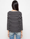 Peponi Blus Wanita Oversized Fun Stripes