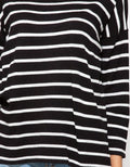 Peponi Blus Wanita Oversized Fun Stripes