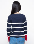 Peponi Stripe Blouse Wanita merah