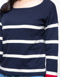 Peponi Stripe Blouse Wanita merah
