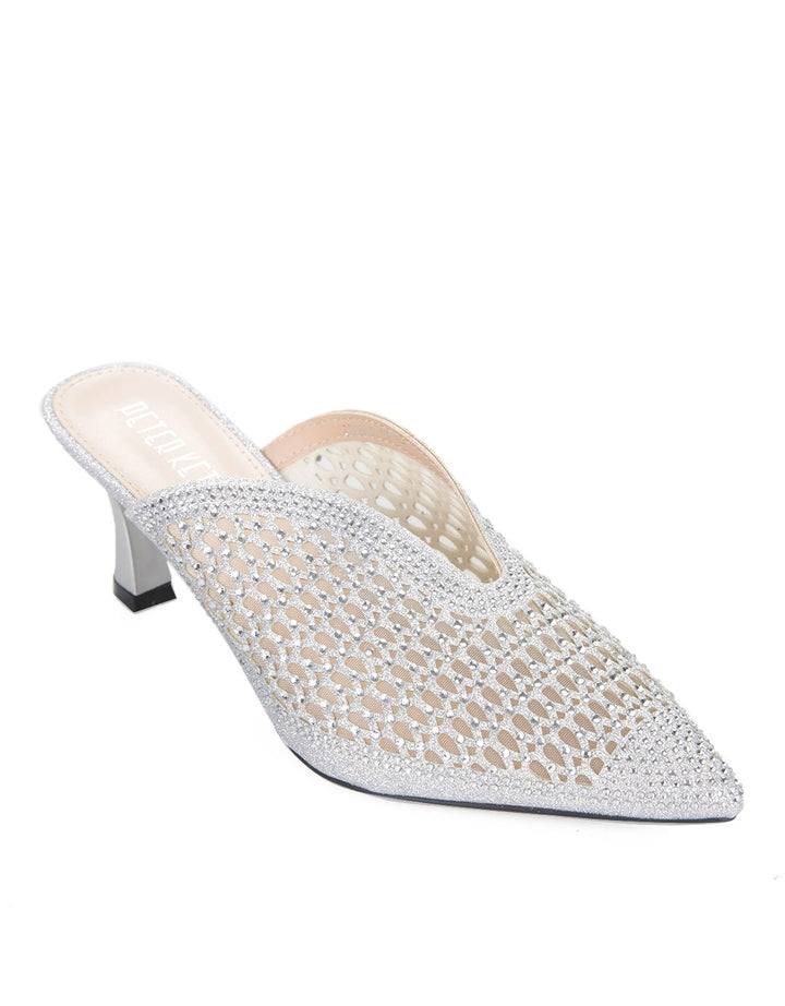 Peter Keiza Sepatu Heels Detail Wide Diamante Strap