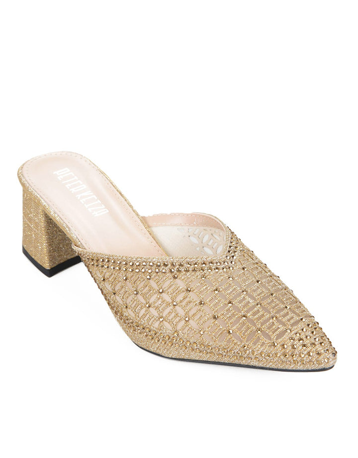 Peter Keiza Sepatu Heels Detail Wide Diamante Strap