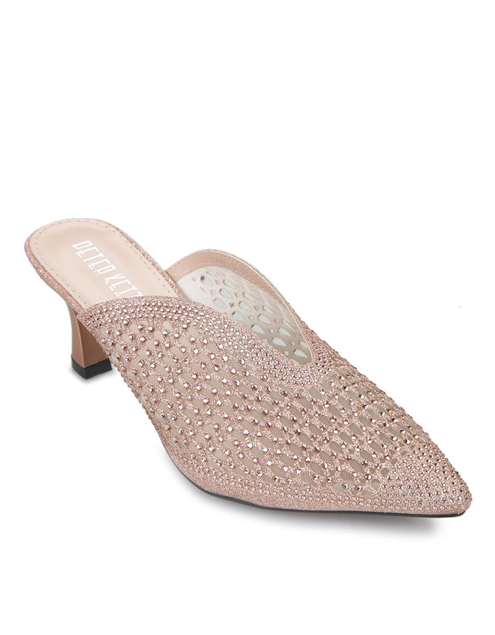 Peter Keiza Sepatu Heels Detail Wide Diamante Strap