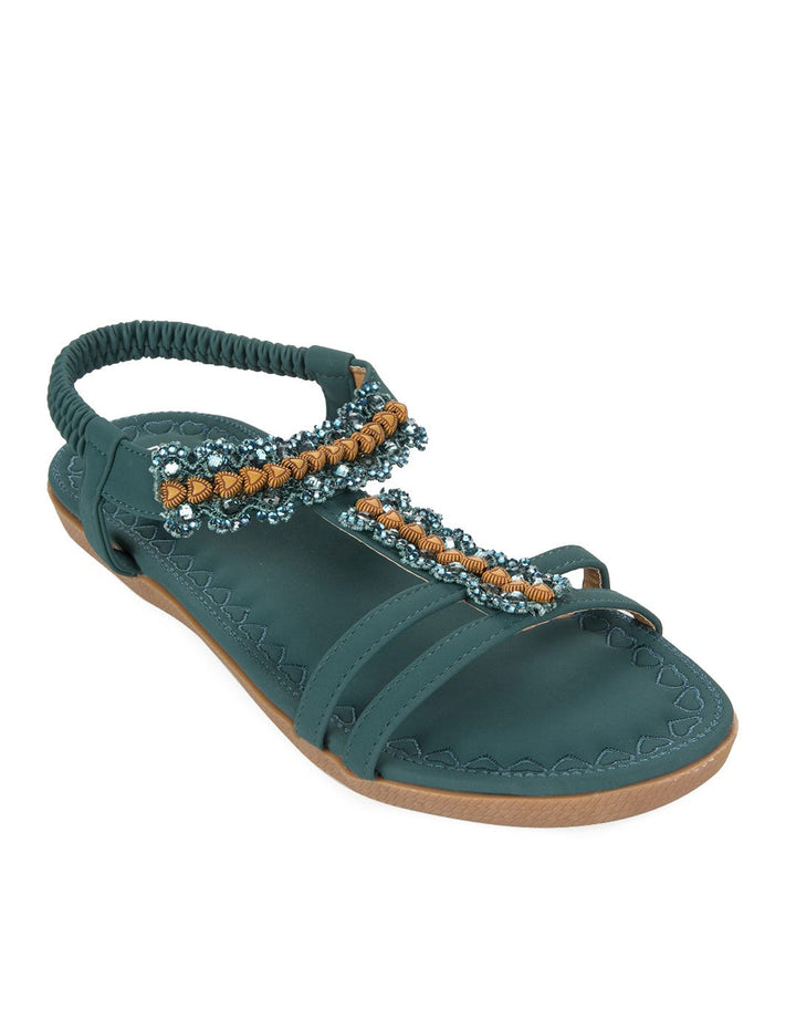 Peter Keiza Sandals Detail Beads &amp; Diamante