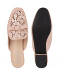 Peter Keiza Heels Shoes Front Floral Lace Accent