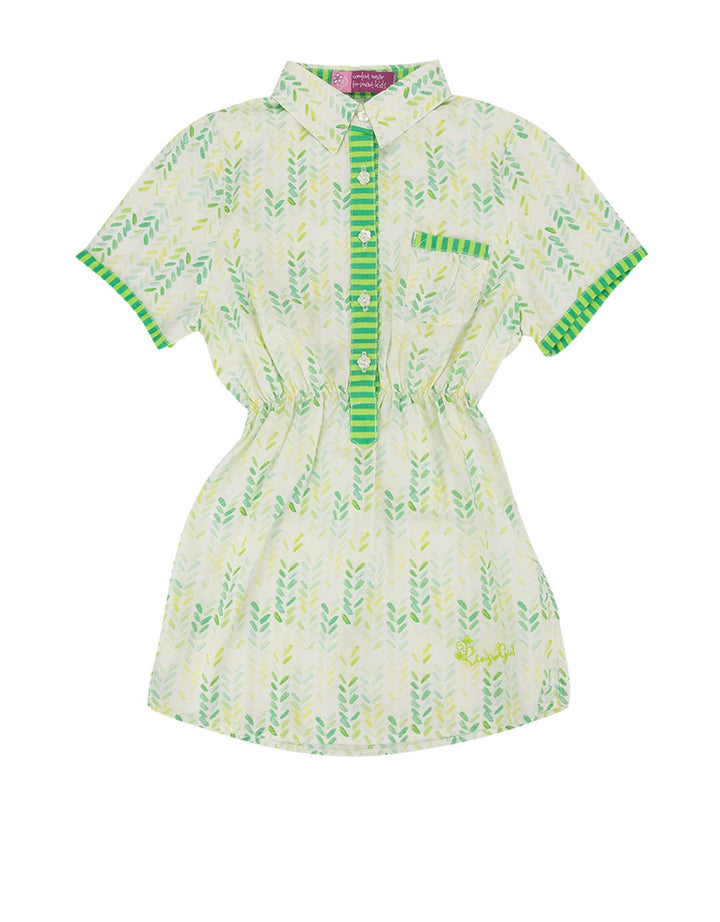 Pingu Club Dress Leaf Print