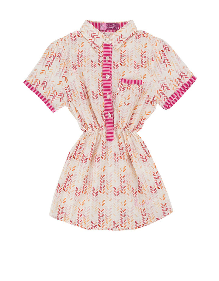 Pingu Club Dress Leaf Print
