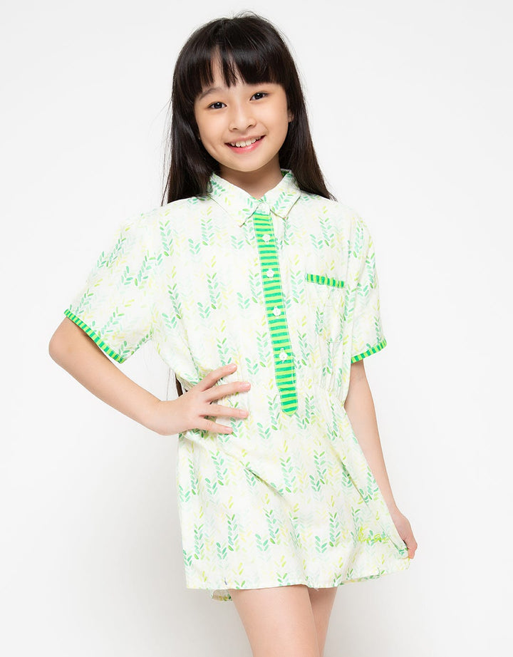 Pingu Club Dress Print Leaf