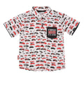 Pingu Club Kemeja Baby Lengan Pendek Motif Mobil