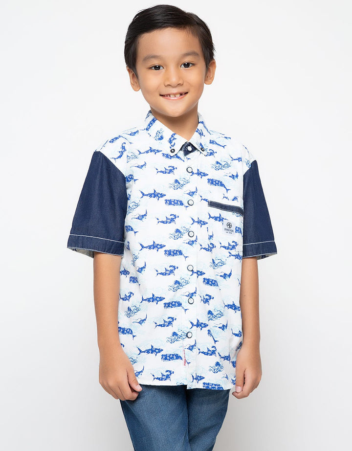 Pingu Club Kemeja Under The Sea Print