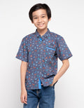 Pingu Kemeja Lengan Pendek Motif Dinosaurus 92200207.3I