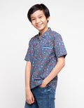 Pingu Kemeja Lengan Pendek Motif Dinosaurus 92200207.3I