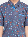 Pingu Kemeja Lengan Pendek Motif Dinosaurus 92200207.3I