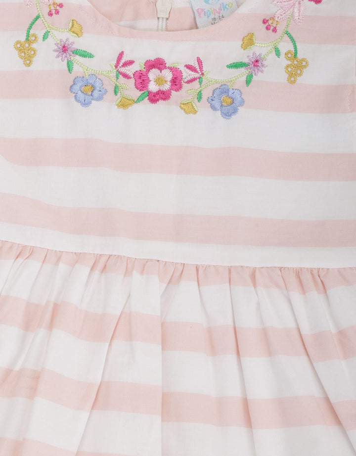 Pipiniko Midi Dress Slaur Bordir Bunga Anak Perempuan