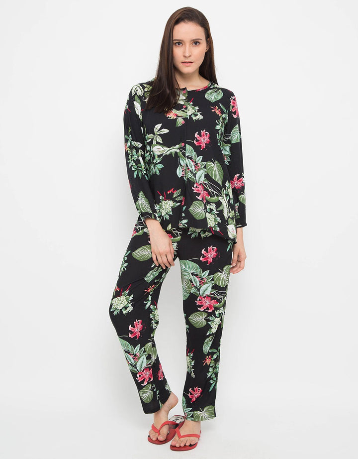 LS PYJAMA PANTS LEAF