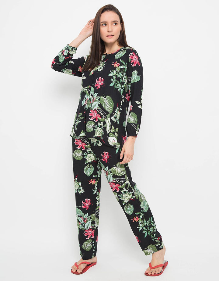 LS PYJAMA PANTS LEAF