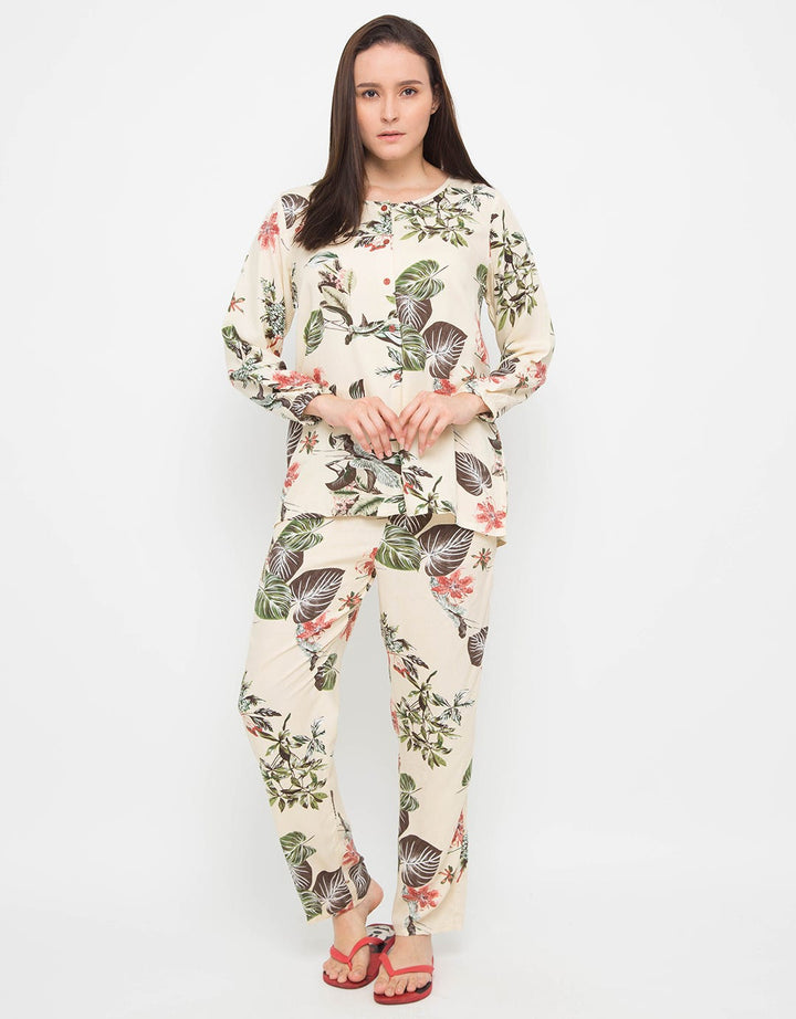 LS PYJAMA PANTS LEAF