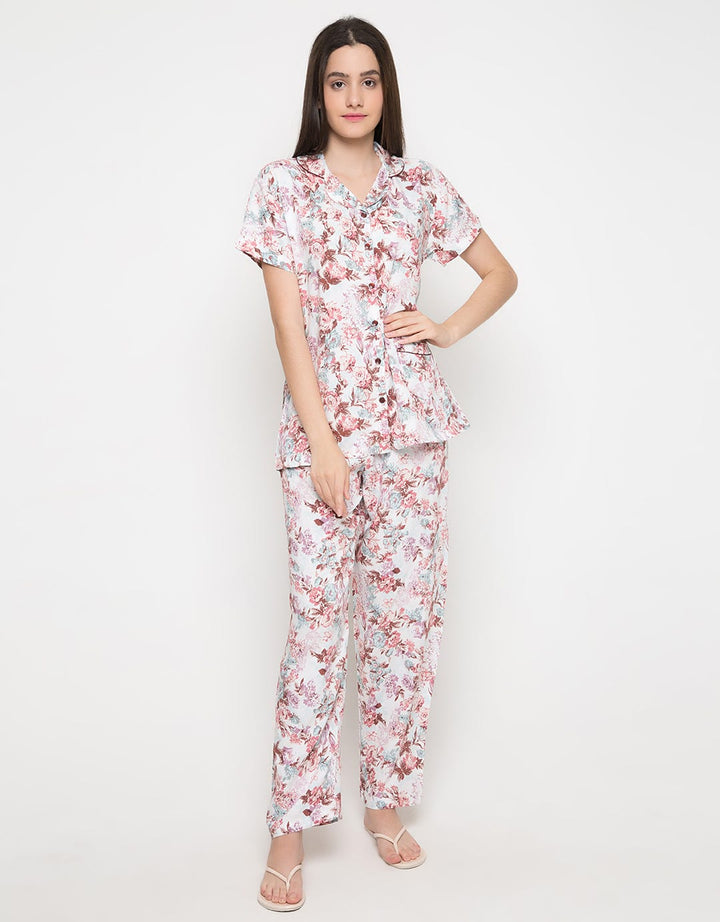 SS PAJAMA BROWN FLOWER