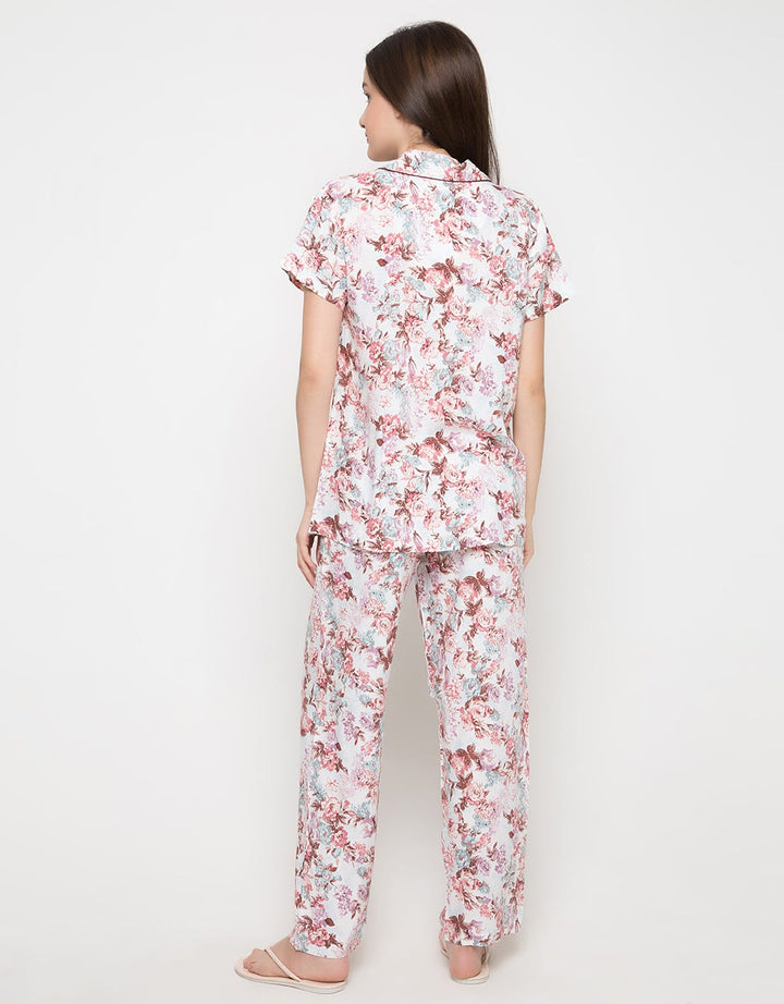 SS PAJAMA BROWN FLOWER
