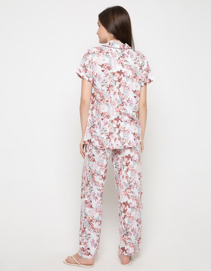 SS PAJAMA BROWN FLOWER