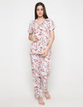 SS PAJAMA BROWN FLOWER