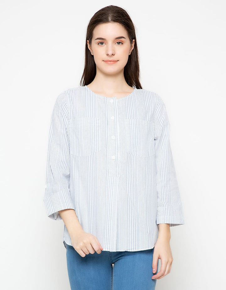 Point One Debbie Stripe Blouse