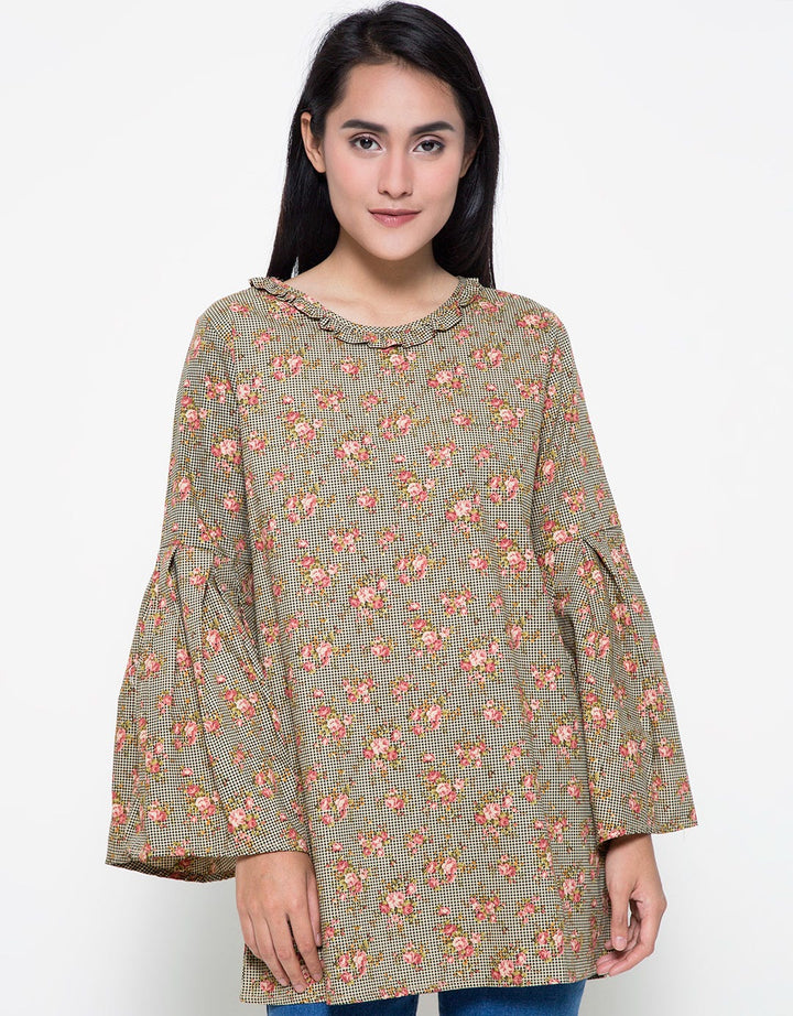 Point One Girl ILania Brown Tunic Wanita