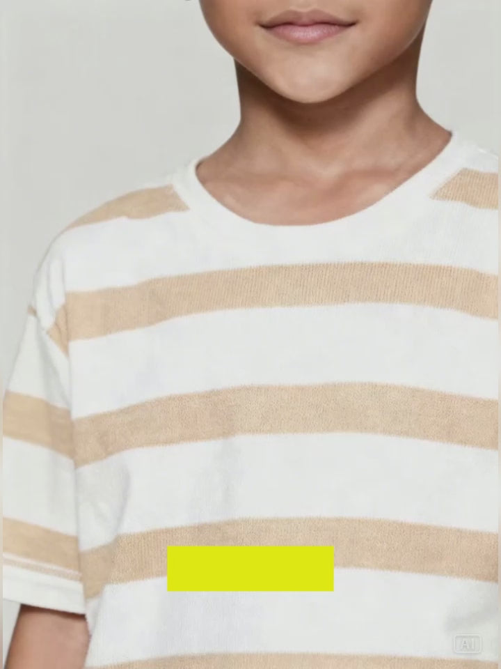 Little M Salur Ov Print Komb Print Kaos Lengan Pendek Anak Laki-laki