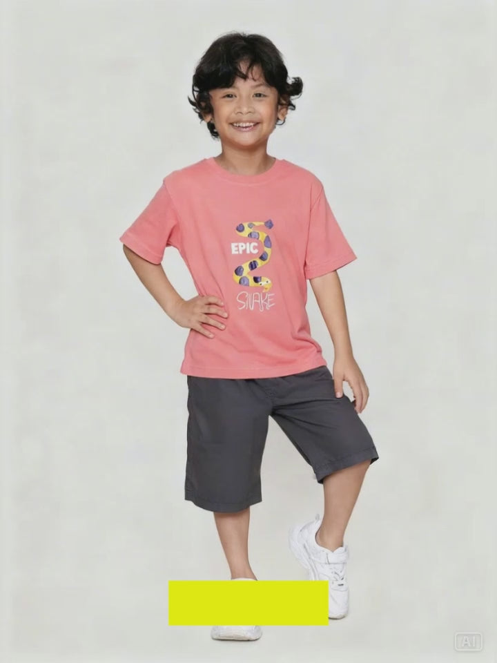 MxM Little M Print Snake Kaos Anak Laki-laki