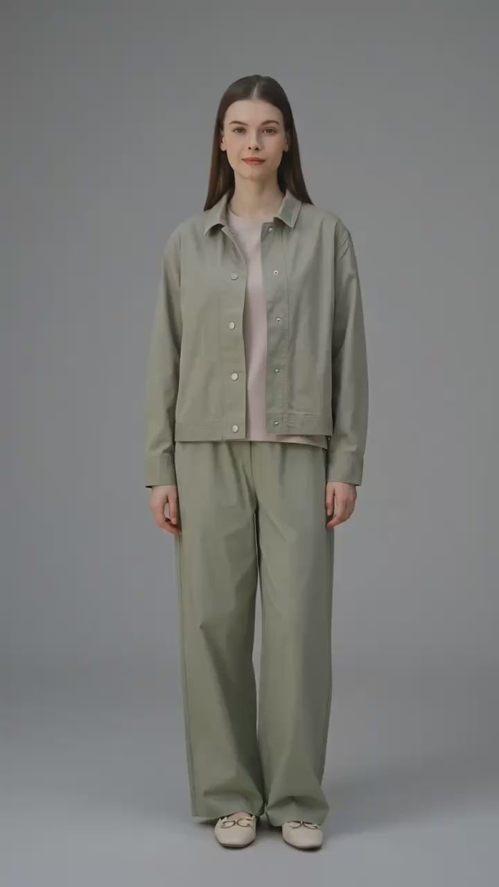 Suko Katun Twill Lengan Panjang Jaket Wanita