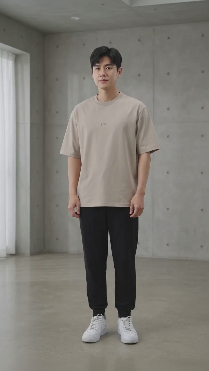 Suko Solid Moisture Wicking 4 Way Stretch Kaos Oversize Pria