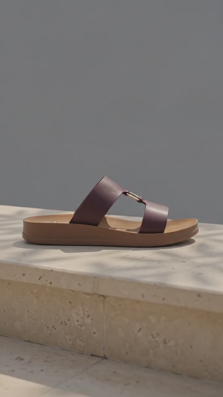 St. Yves Double Strap Sandal Slipper Wanita